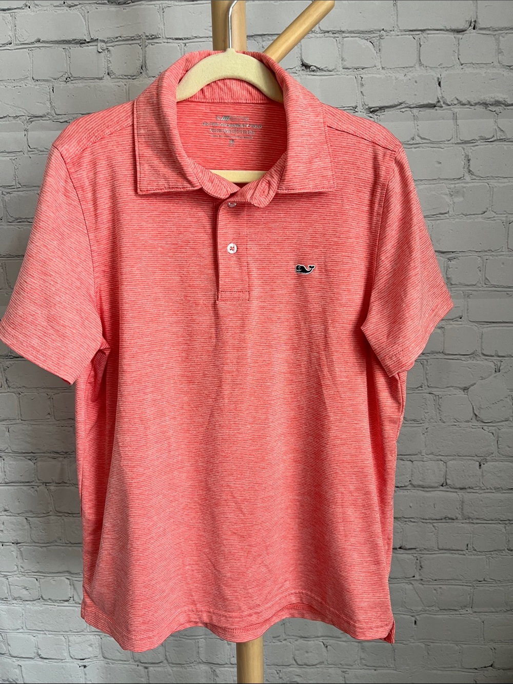 Vineyard Vines On The Go Sankaty Boy's Coral Polo